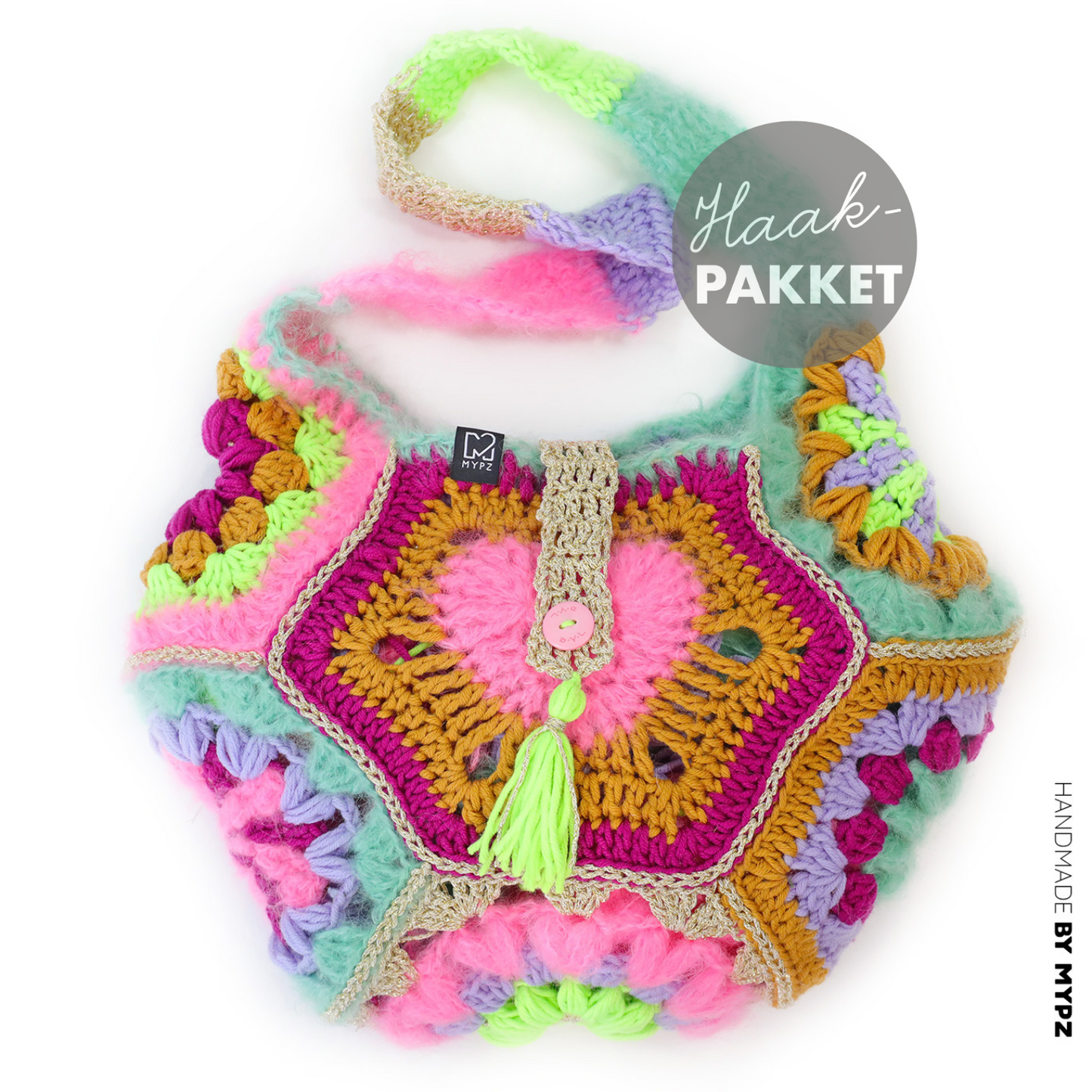 Häkelset - MYPZ Happiness Tasche (ENG-NL-DE)