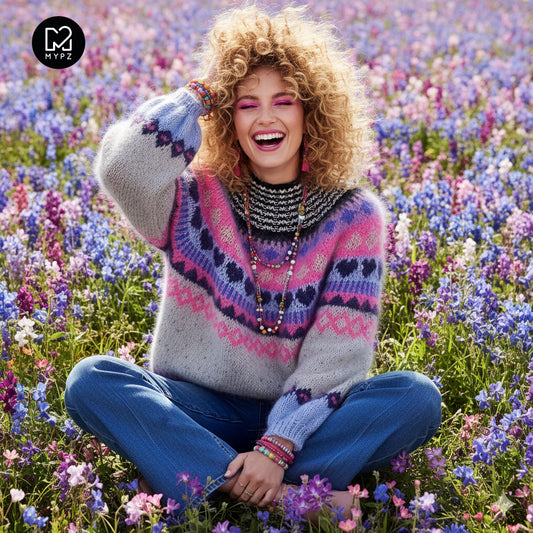 Knitting Kit – MYPZ top-down sweater Blue Heart No6 (ENG-NL-DE)