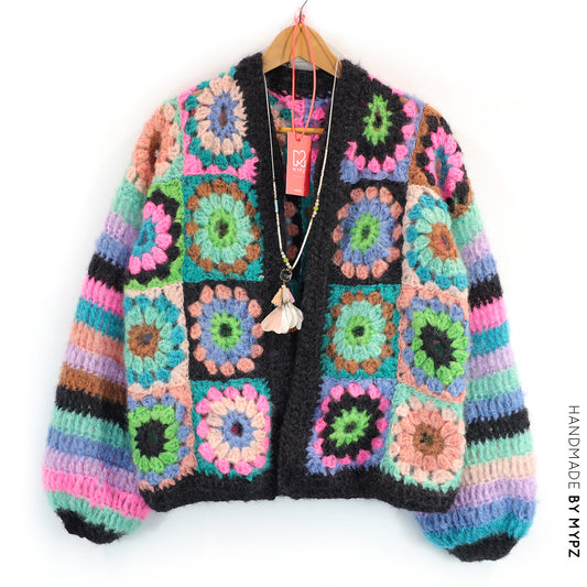 Häkelset - MYPZ Granny square mohair cardigan Treasure (ENG-NL-DE)