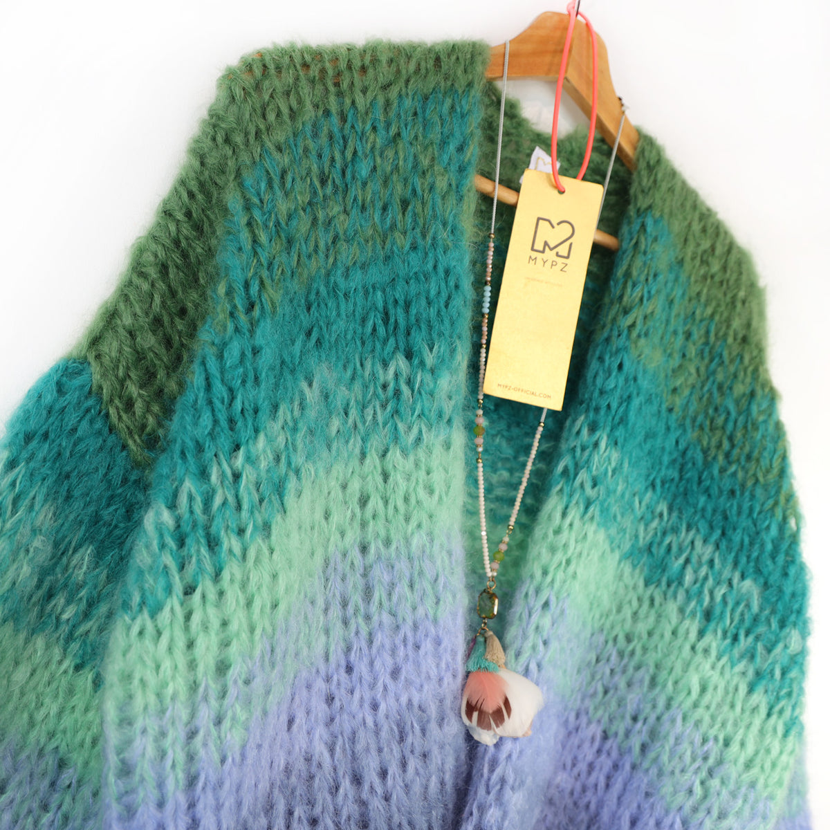 MYPZ Chunky-Mohair-Cardigan Mystic Lagoon Nr. 15