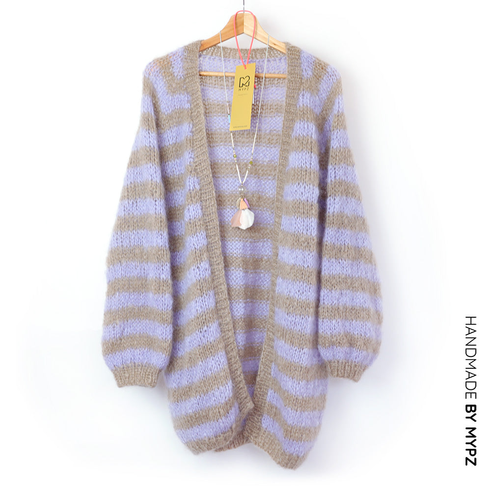 Strickset – MYPZ top-down cardigan Lilac Haze No.9 (ENG-NL-DE)
