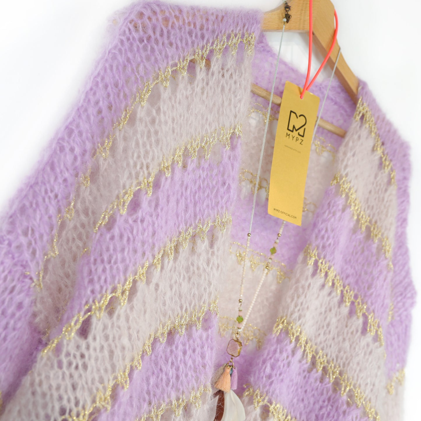 Design your own kit - Knitting kit MYPZ Light Mohair Cardigan striped No10 (ENG-NL-DE-FR-ES)