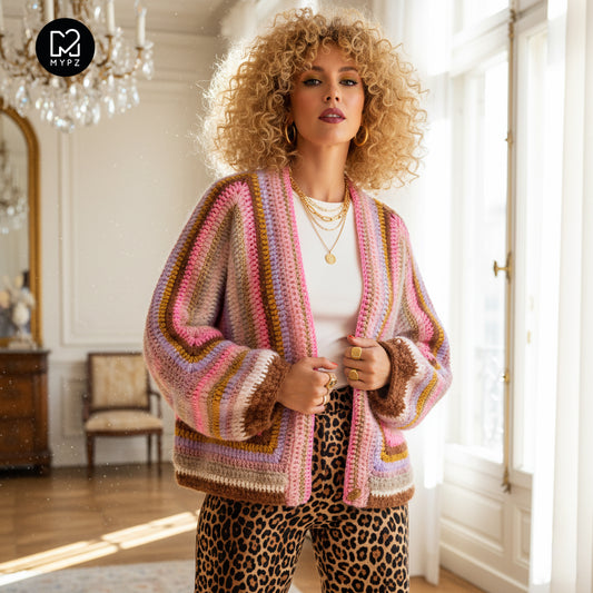 Häkelset - MYPZ Hexagon Cardigan Mocha Dreams (ENG-NL-DE)