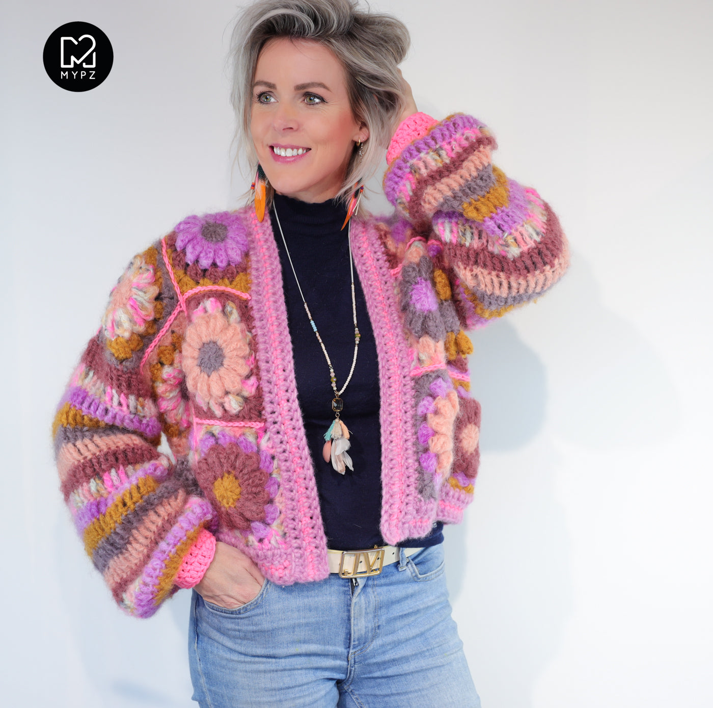 Häkelanleitung - MYPZ 3D Granny Cardigan Mona (ENG-NL)