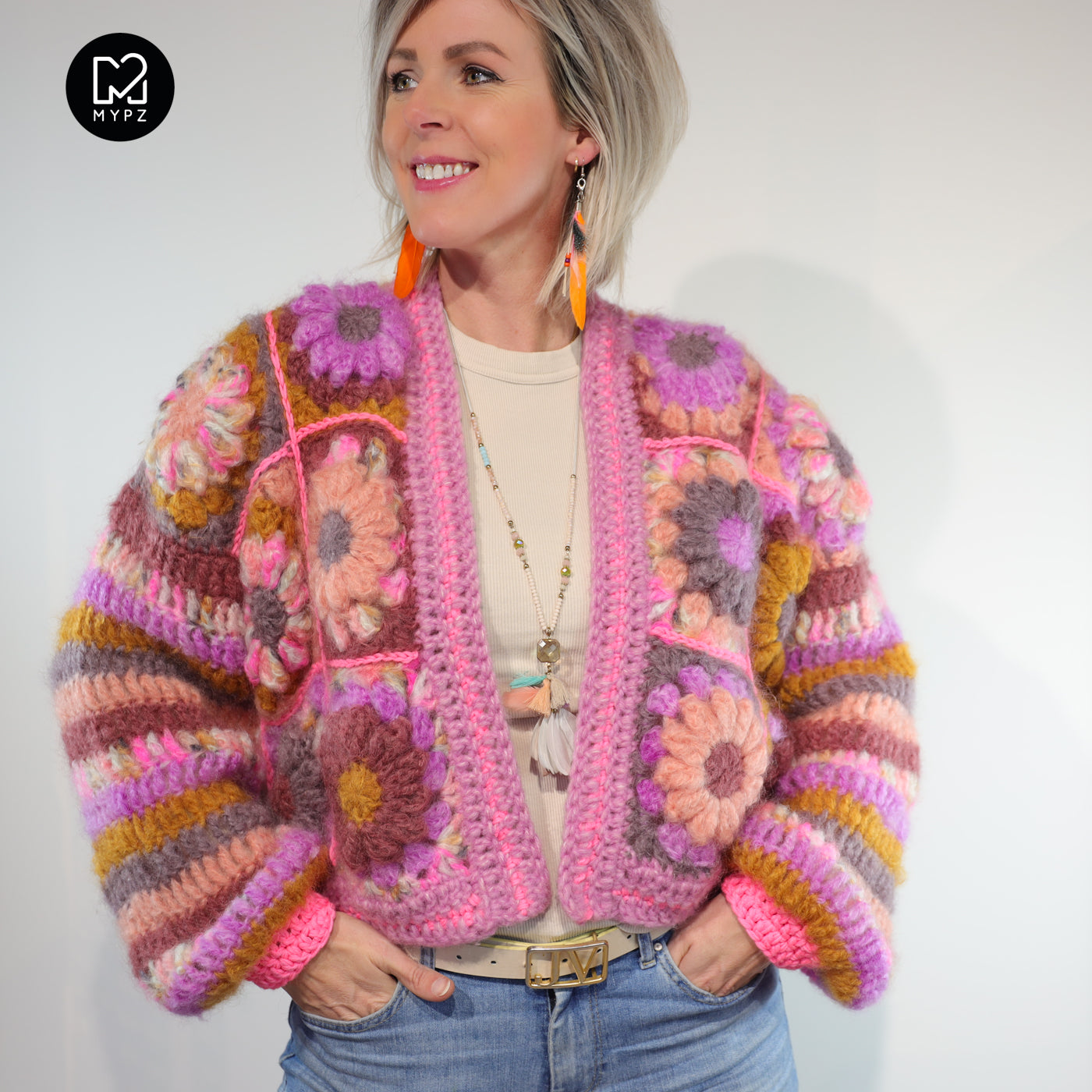 Häkelanleitung - MYPZ 3D Granny Cardigan Mona (ENG-NL)