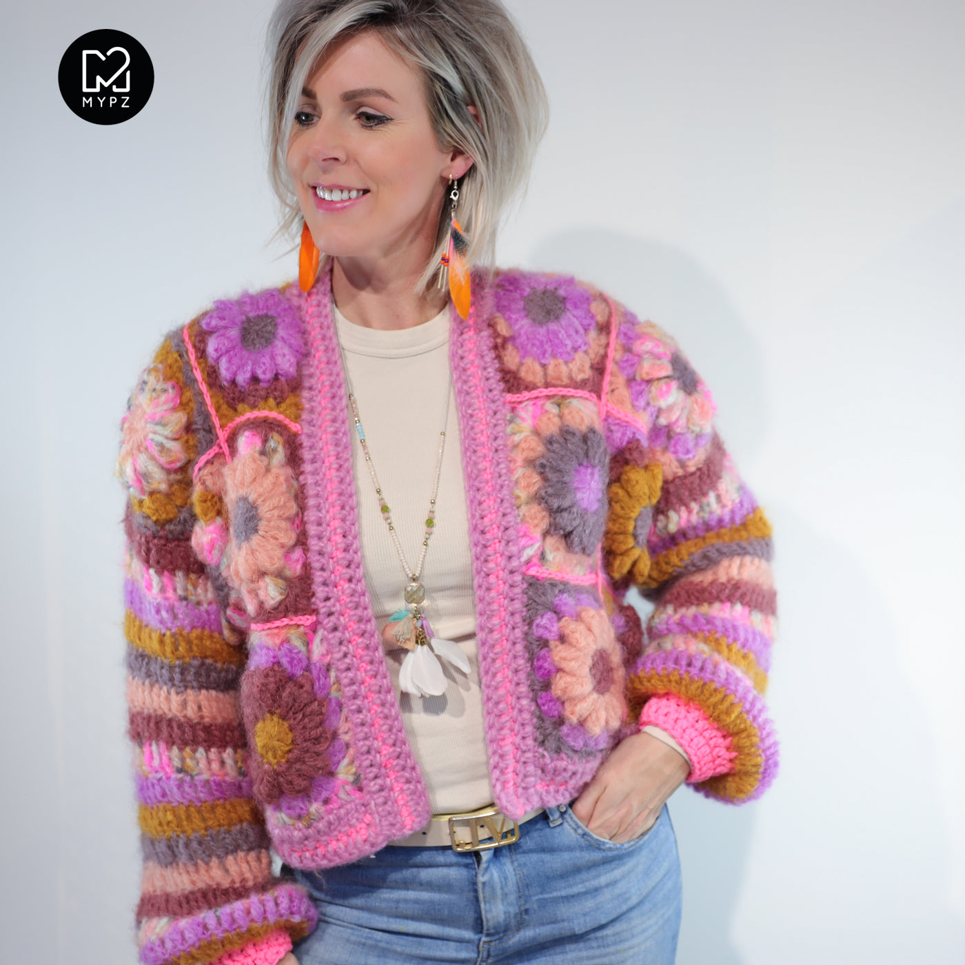 Häkelanleitung - MYPZ 3D Granny Cardigan Mona (ENG-NL)