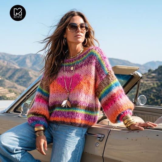 Strickanleitung – MYPZ kurzer grob gestrickter Pullover Nomad Nights No15 (ENG-DE-NL-ES-FR-IT-DA-SV-NO)