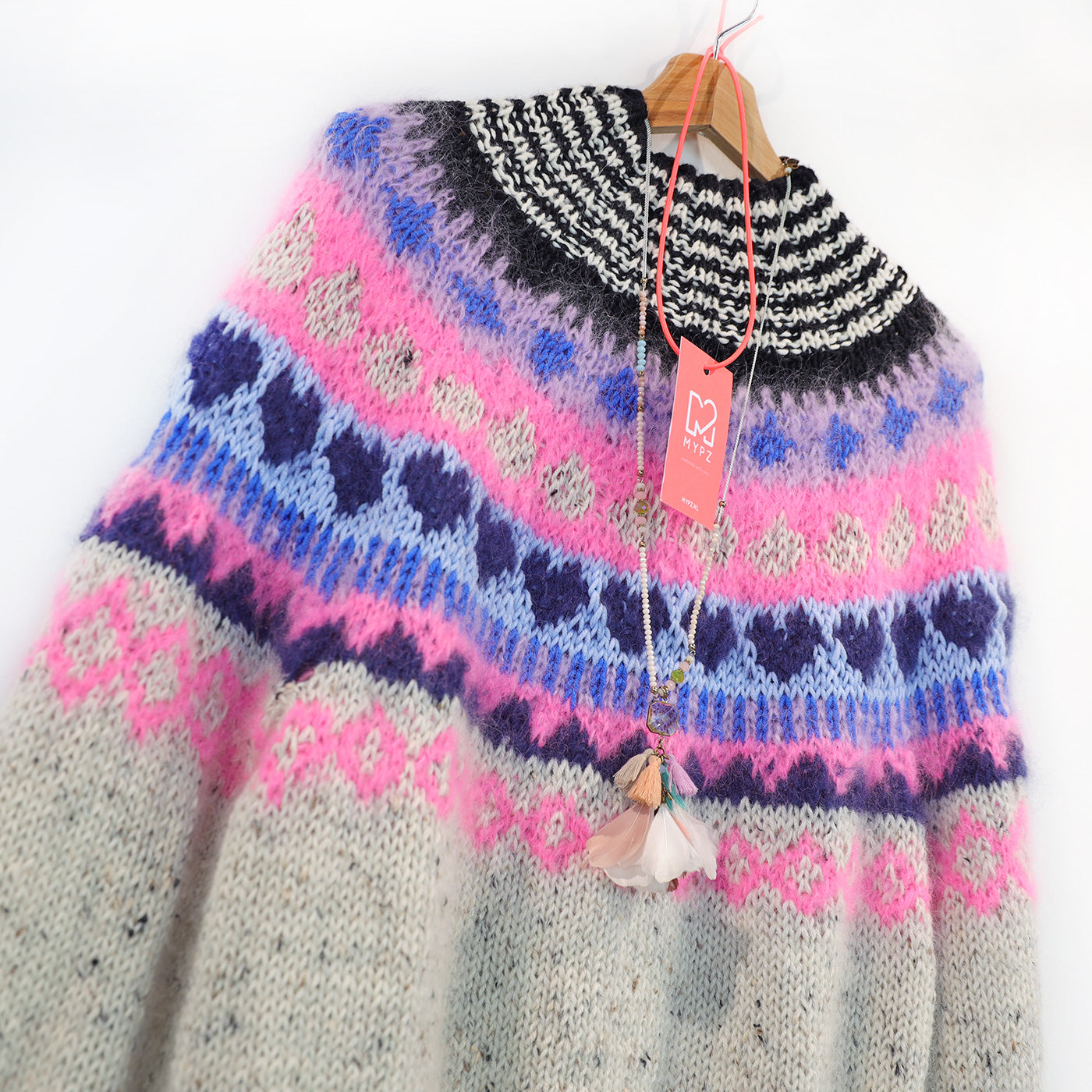 Strickanleitung – MYPZ top-down sweater Blue Heart No6 (ENG-NL-DE)