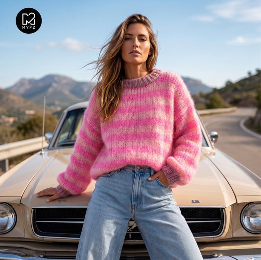 Strickset – MYPZ Light Mohair Pullover Sweet Bubblegum No8 (ENG-DE-NL)