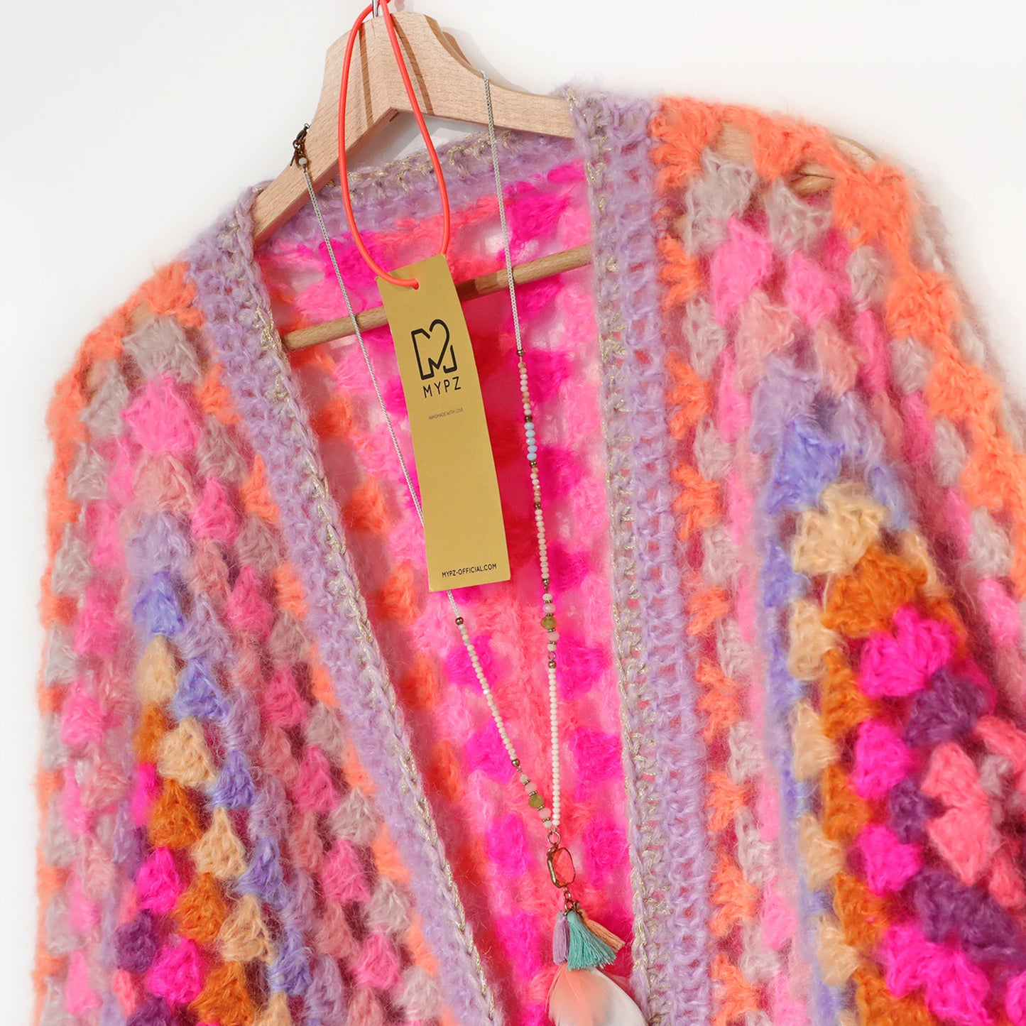 Häkelset - MYPZ Hexagon Cardigan Pink Vibes