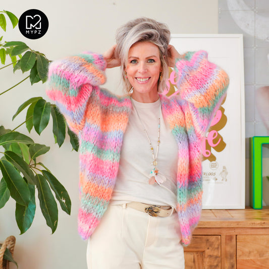 Strickset – MYPZ  Chunky Mohair Cardigan Pastelicious No15 (ENG-NL-DE)