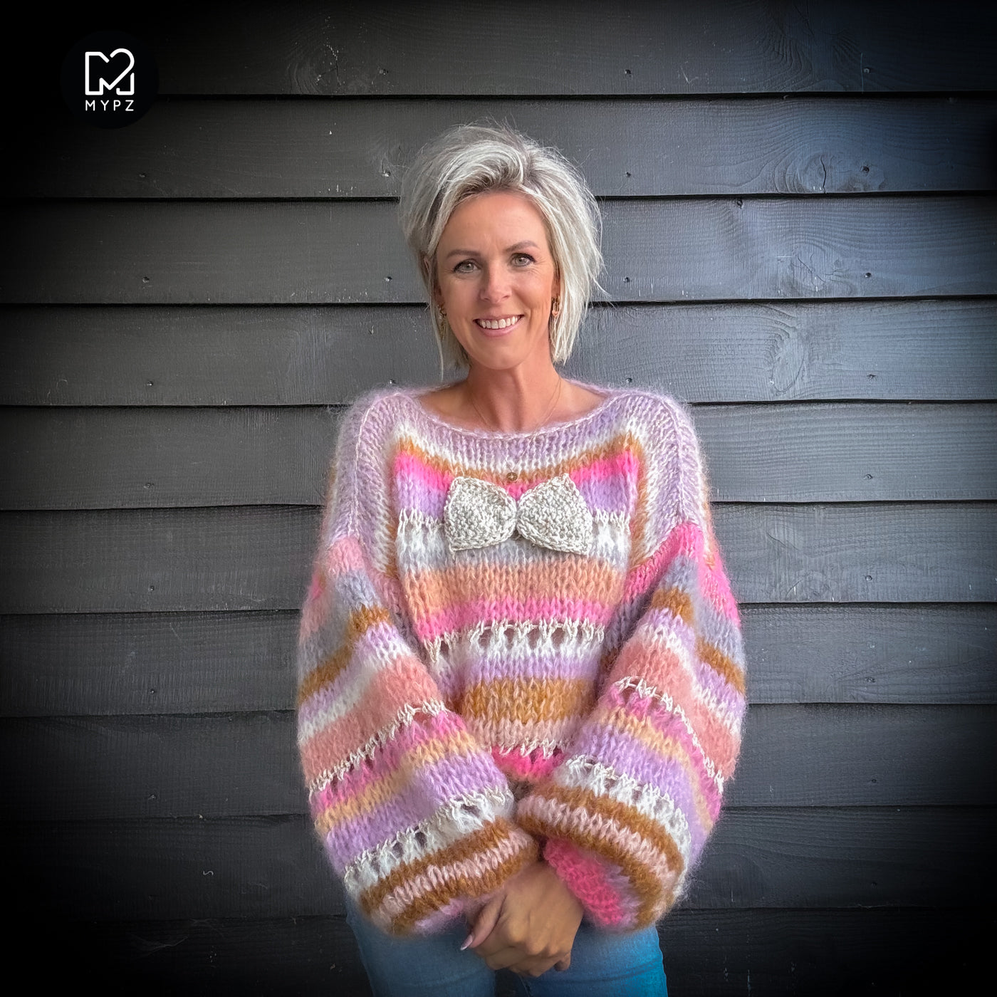 Strickanleitung – Chunky Mohair Pullover Bijoux No.12 (ENG-NL-DE)