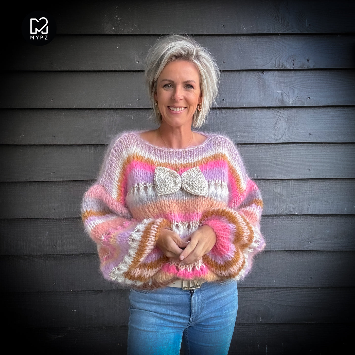 Strickanleitung – Chunky Mohair Pullover Bijoux No.12 (ENG-NL-DE)