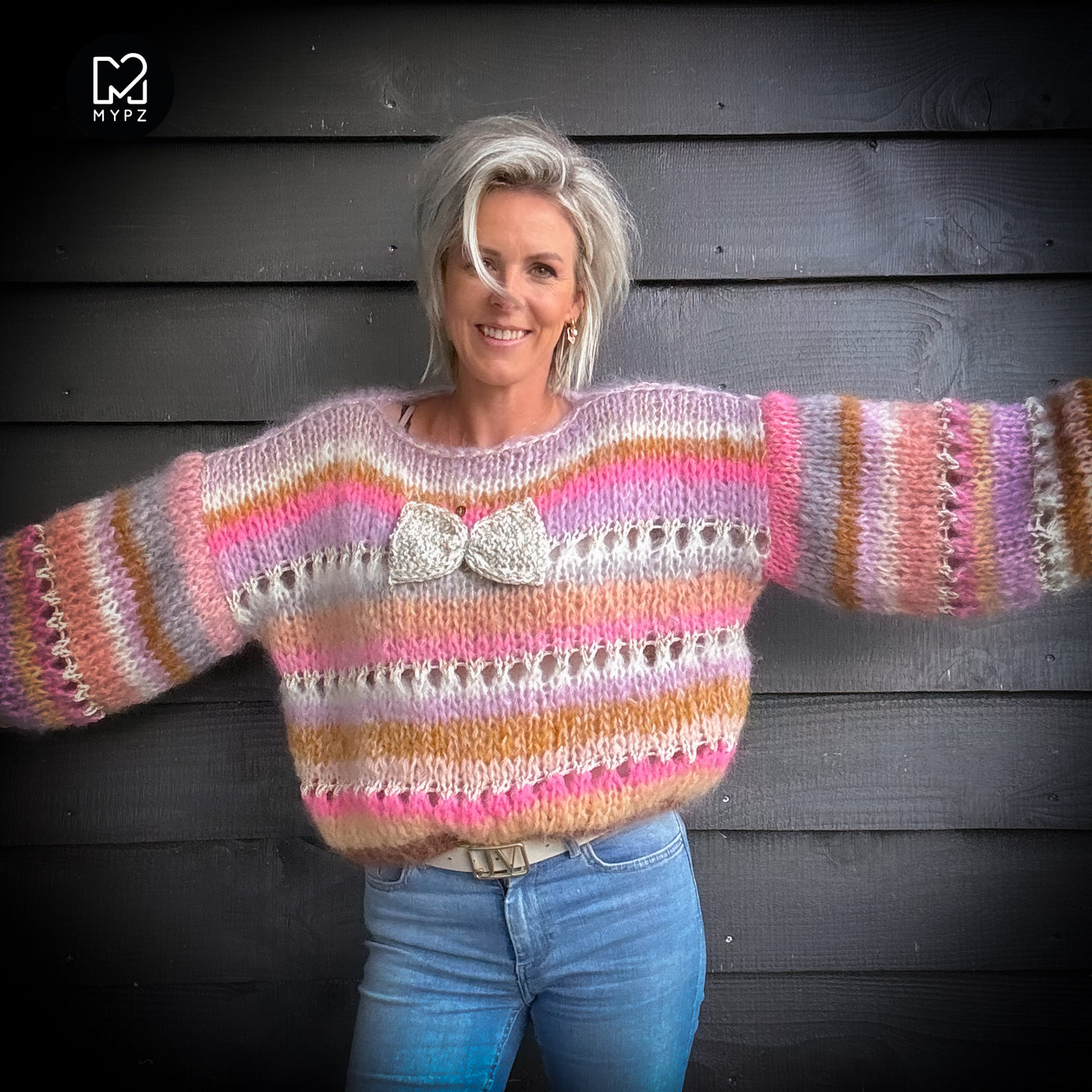 Strickanleitung – Chunky Mohair Pullover Bijoux No.12 (ENG-NL-DE)