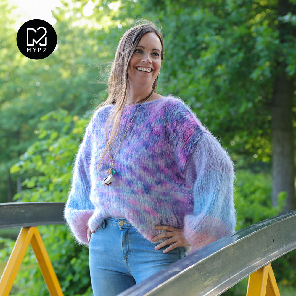 Strickset – MYPZ Basic Chunky Pullover Heliotrope No15 (ENG-NL-DE-FR-ES)