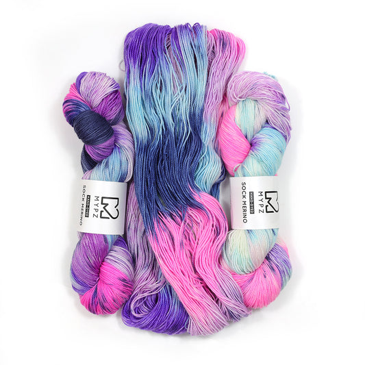 MYPZ Sock Merino Fade Set Heliotrope