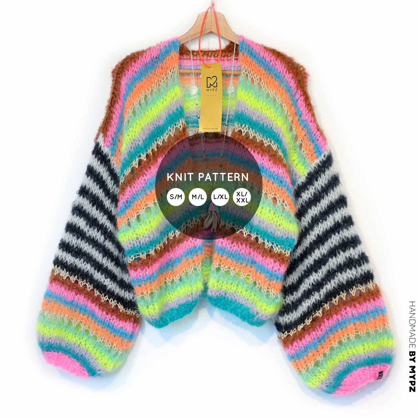 Strickanleitung – MYPZ Mohair Cardigan Magic No10 (ENG-NL-DE)