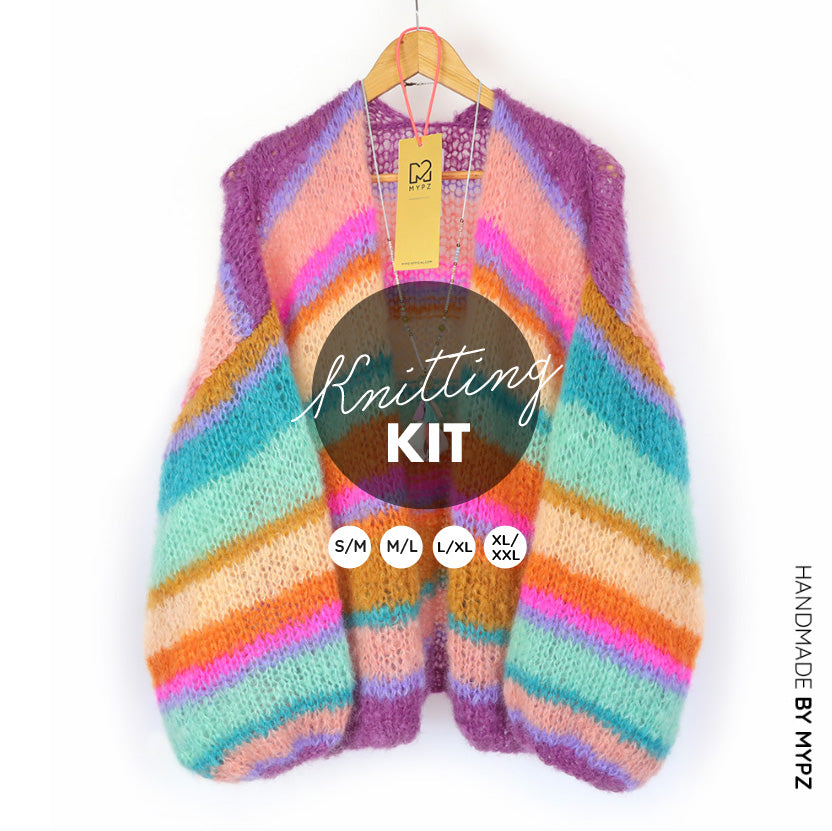 Strickset – MYPZ Basic Light Mohair Cardigan Crystal No10 (ENG-NL-DE)