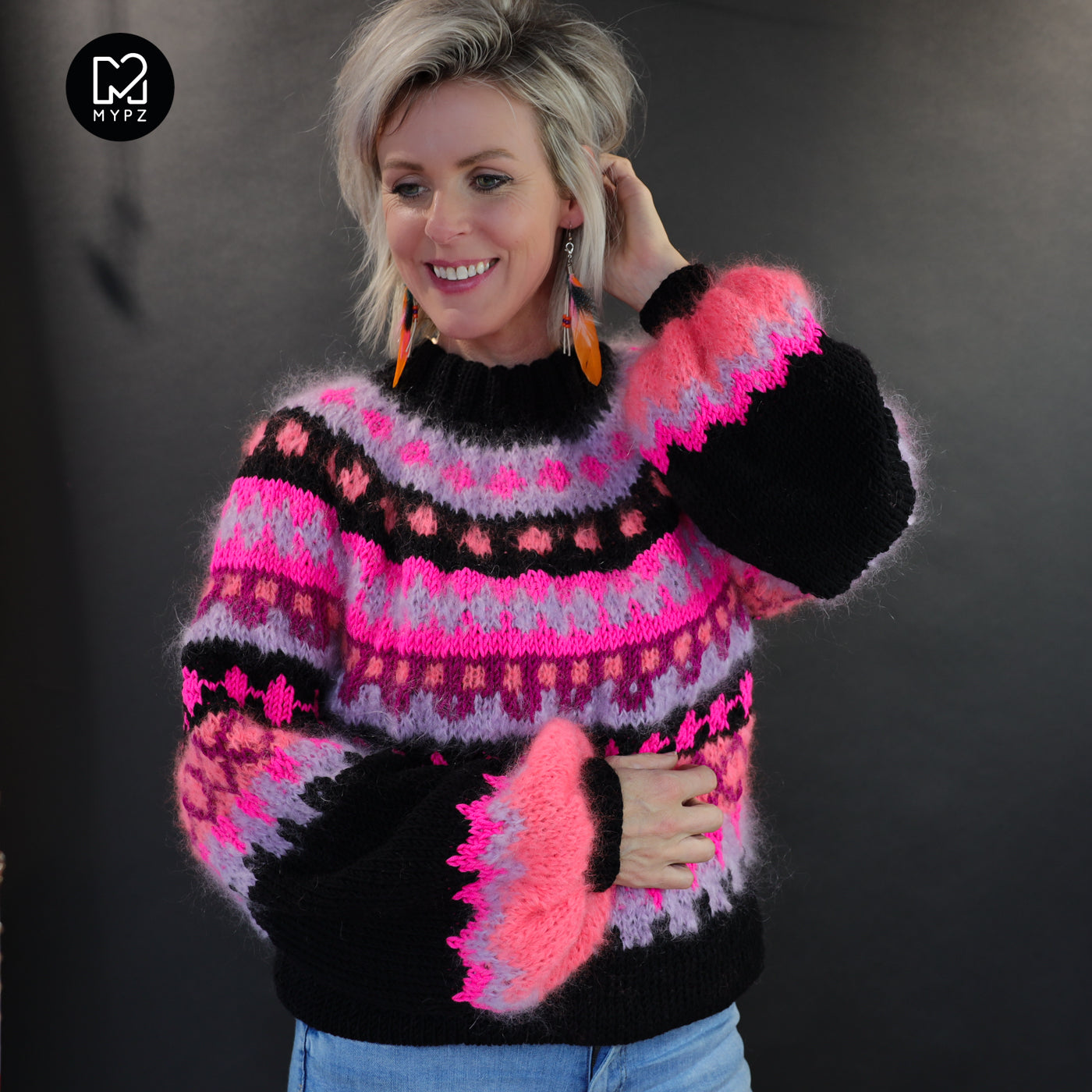 Strickset – MYPZ top-down sweater Ziggy No6 (ENG-NL-DE)
