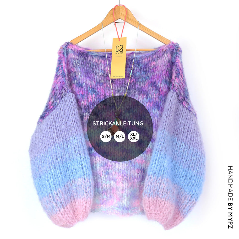 Strickanleitung - MYPZ Basic Chunky Mohair Pullover Heliotrope No15 (ENG-NL-DE)
