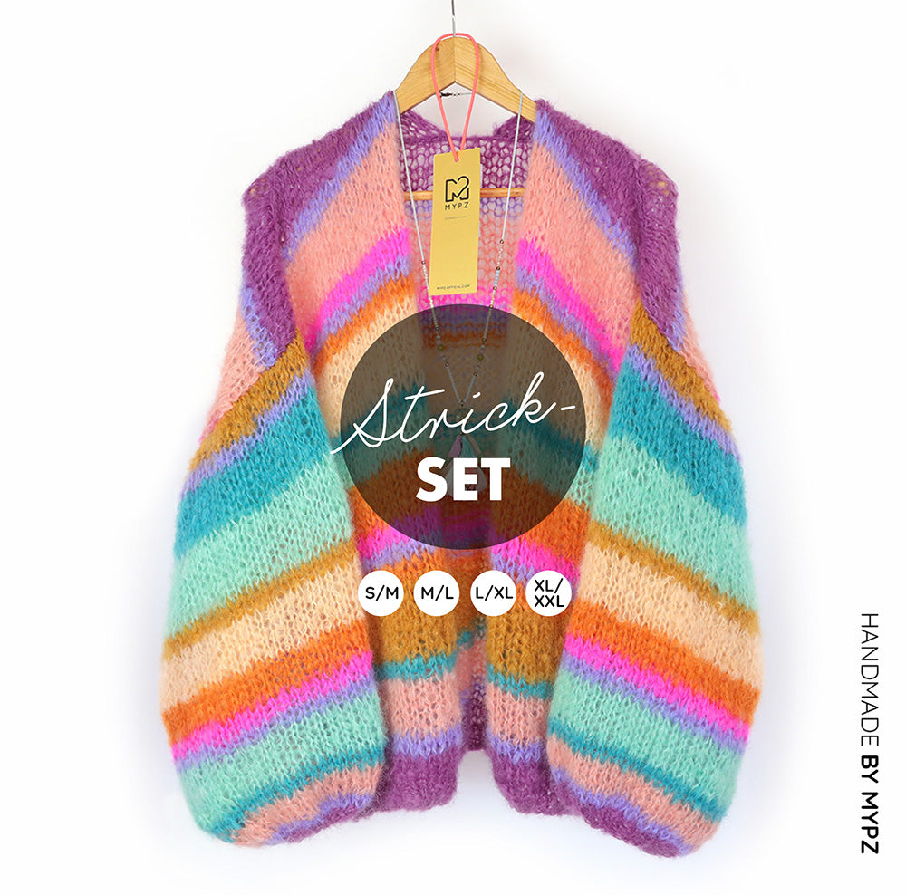 Strickset – MYPZ Basic Light Mohair Cardigan Crystal No10 (ENG-NL-DE)