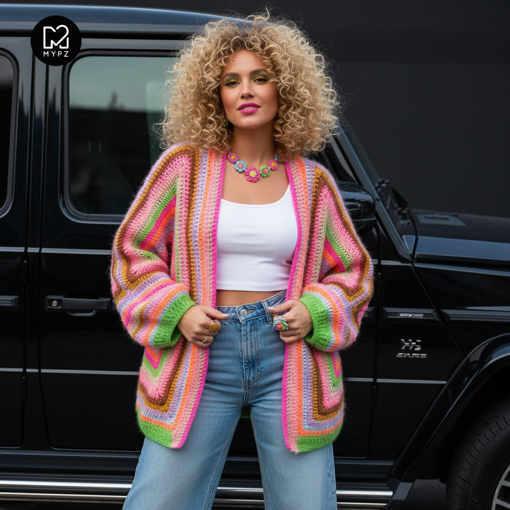 Crochet kit - MYPZ Hexagon Cardigan Vibrant Soul (ENG-NL-DE)