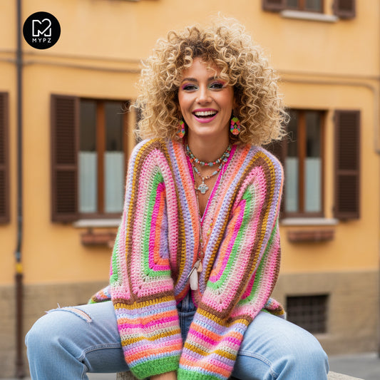 Häkelset - MYPZ Hexagon Cardigan Vibrant Soul (ENG-NL-DE-FR-ES)