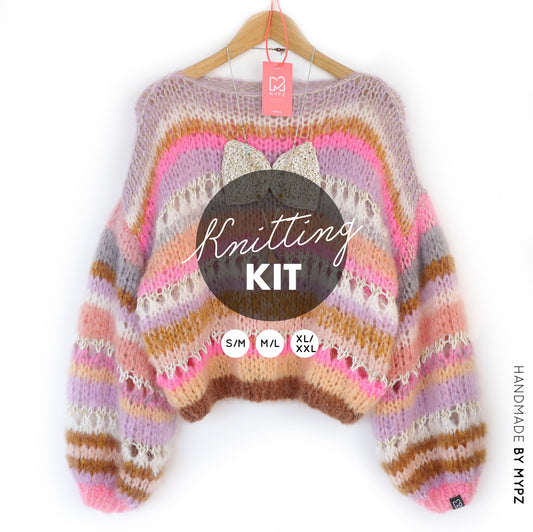 Strickset – Chunky Mohair Pullover Bijoux No.12 (ENG-NL-DE)