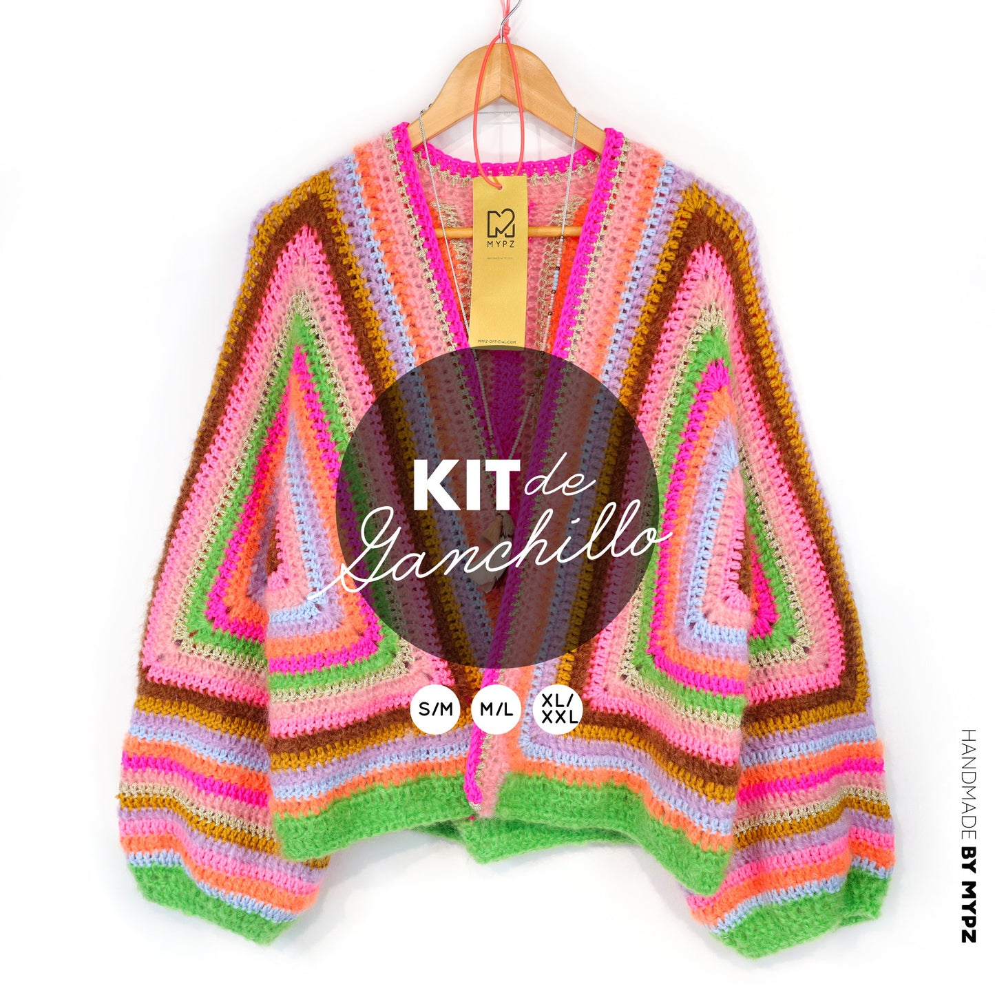Crochet kit - MYPZ Hexagon Cardigan Vibrant Soul (ENG-NL-DE)