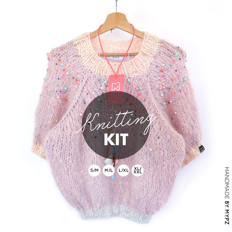 Strickpaket – MYPZ leichter Top-Down-Pullover Diamonds and Pearls No10 (ENG-NL)