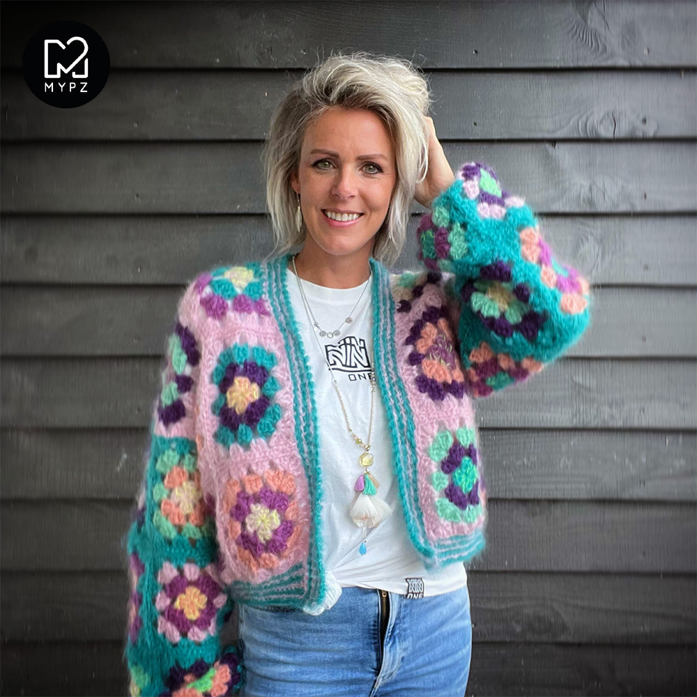 Crochet kit - MYPZ Granny square bomber cardigan Hailey (ENG-NL)