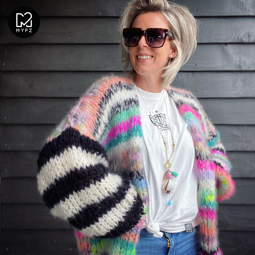 Strickanleitung– MYPZ Chunky Mohair Cardigan Indian Summer No.15 (ENG-NL-DE-NO)
