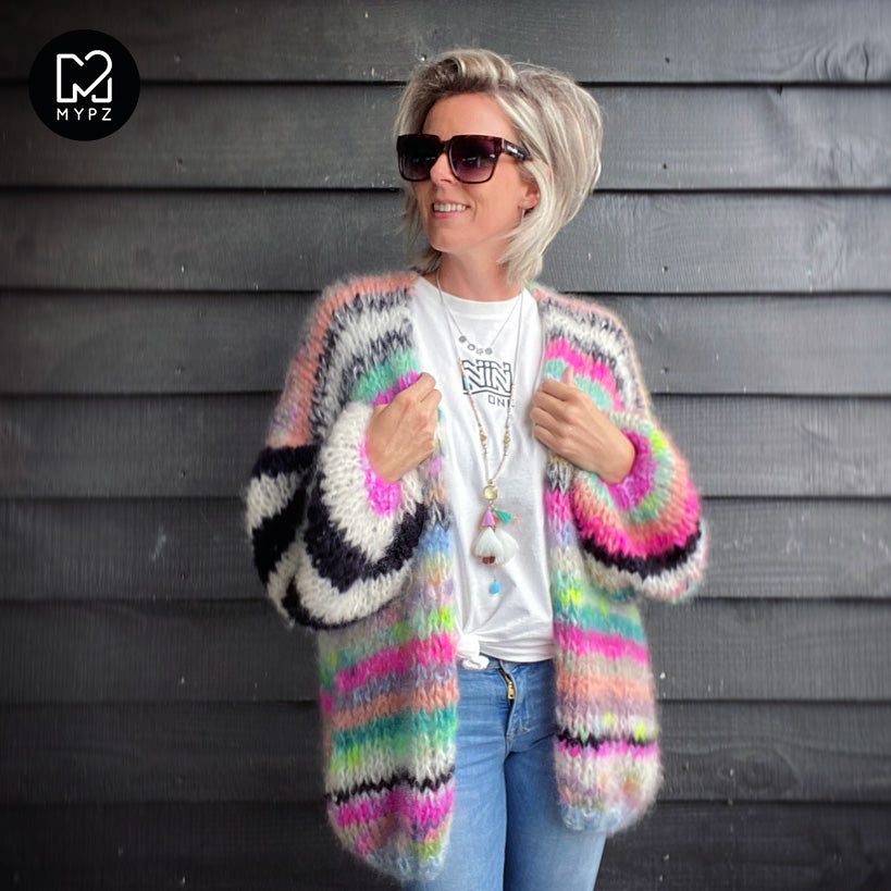 Strickanleitung– MYPZ Chunky Mohair Cardigan Indian Summer No.15 (ENG-NL-DE-NO)
