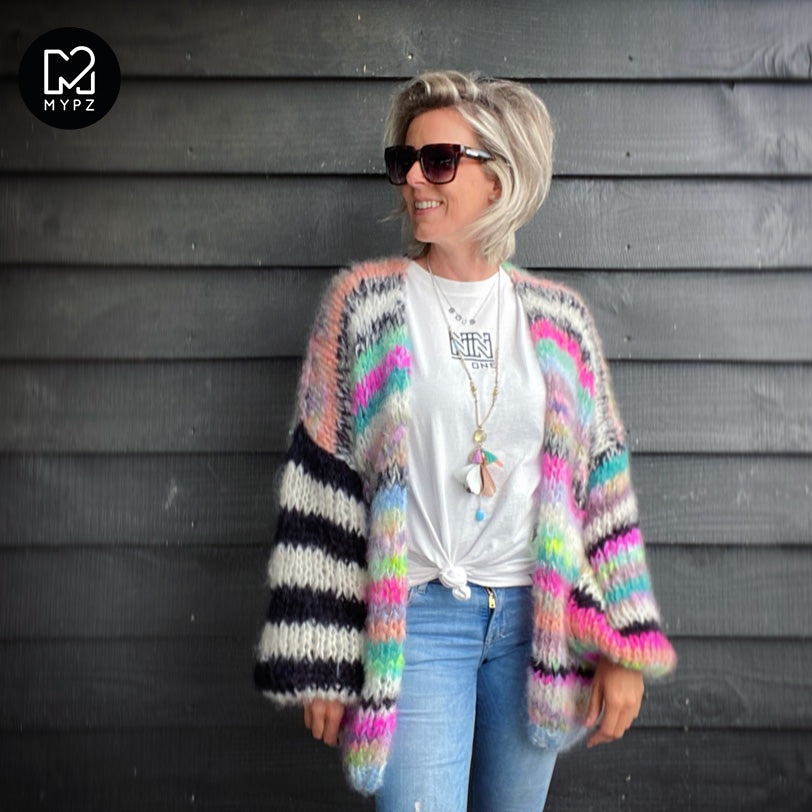 Strickanleitung– MYPZ Chunky Mohair Cardigan Indian Summer No.15 (ENG-NL-DE-NO)