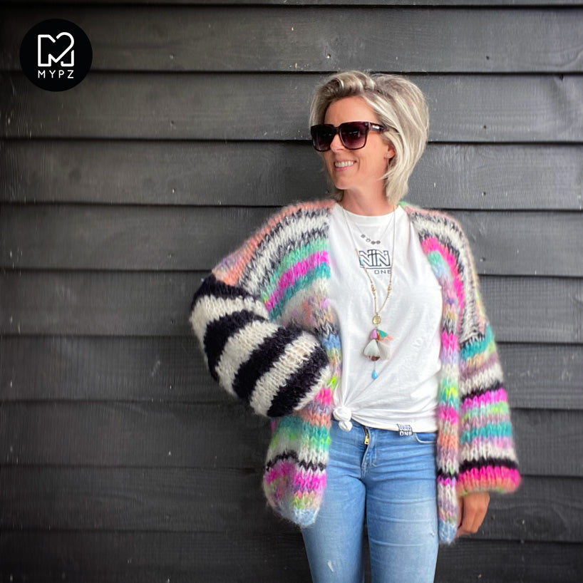 Strickanleitung– MYPZ Chunky Mohair Cardigan Indian Summer No.15 (ENG-NL-DE-NO)