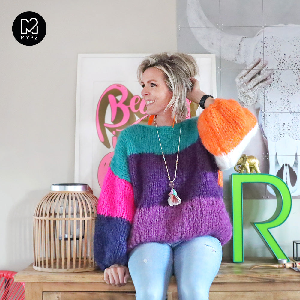 Strickanleitung – MYPZ basic chunky mohair pullover Mila No15 (ENG-NL-DE-FR-ES)