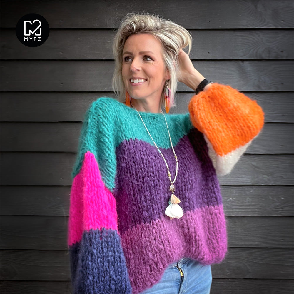 Strickanleitung – MYPZ basic chunky mohair pullover Mila No15 (ENG-NL-DE-FR-ES)