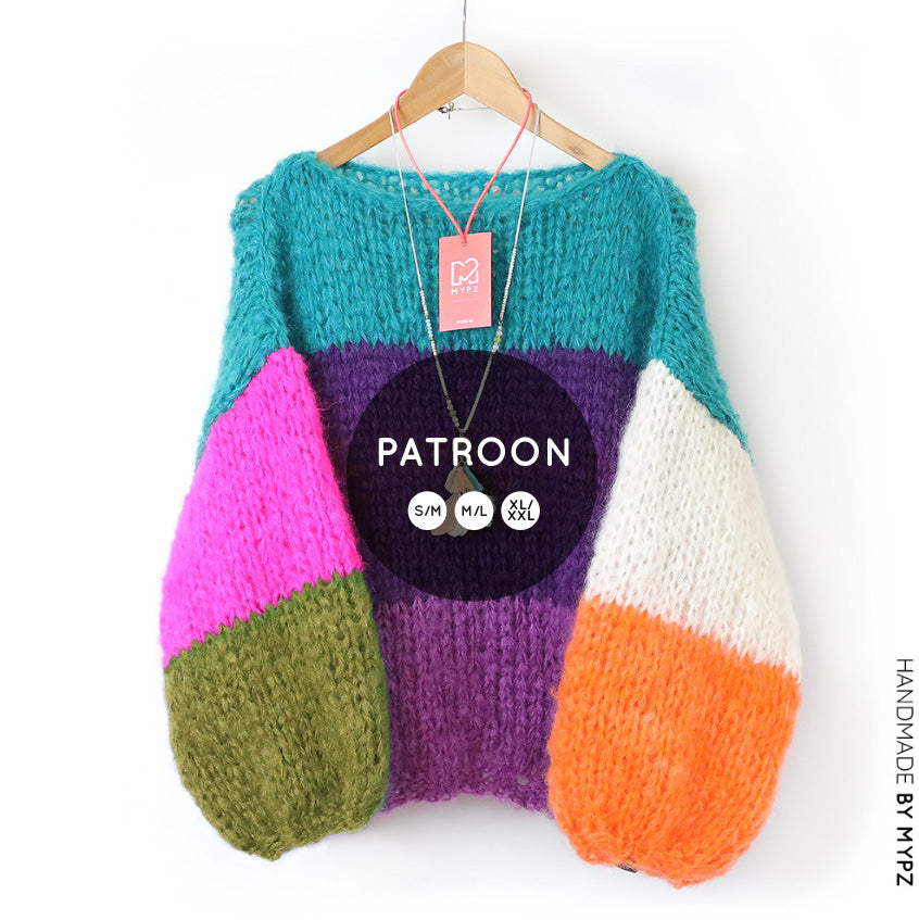 Strickanleitung – MYPZ basic chunky mohair pullover Mila No15 (ENG-NL-DE-FR-ES)