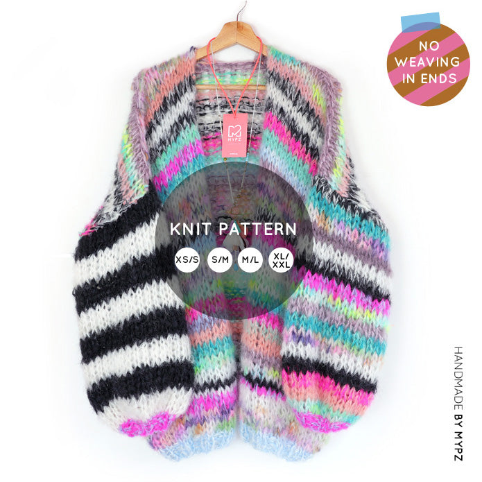 Strickanleitung– MYPZ Chunky Mohair Cardigan Indian Summer No.15 (ENG-NL-DE-NO)