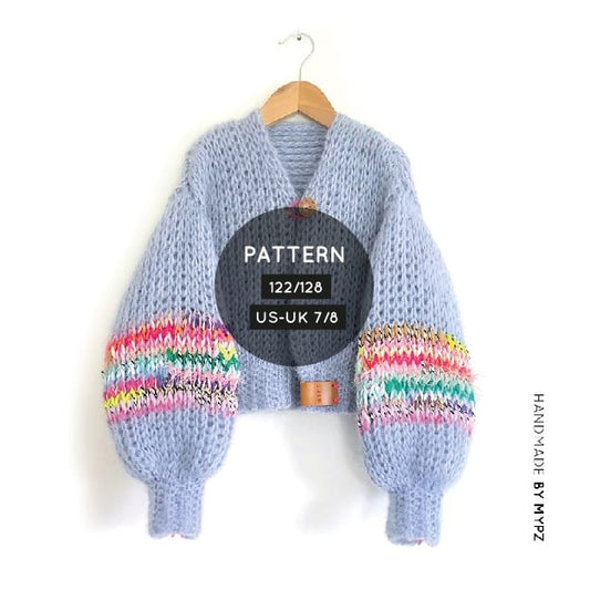 MYPZ pattern kids bomber cardigan