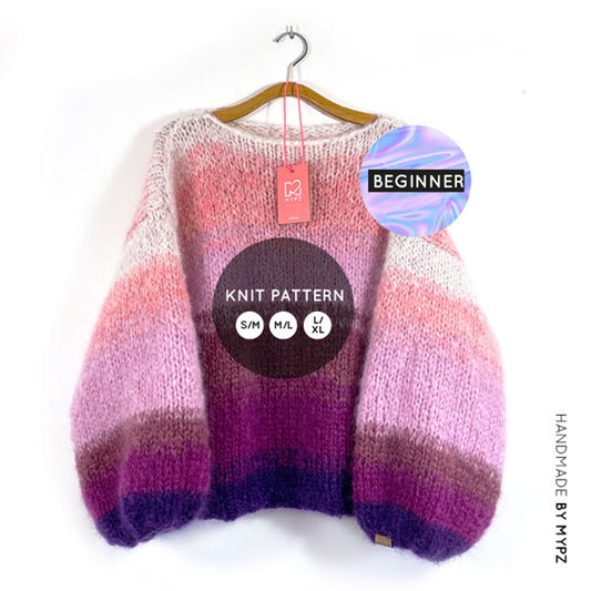 MYPZ striped mohair pullover jolie knitting pattern