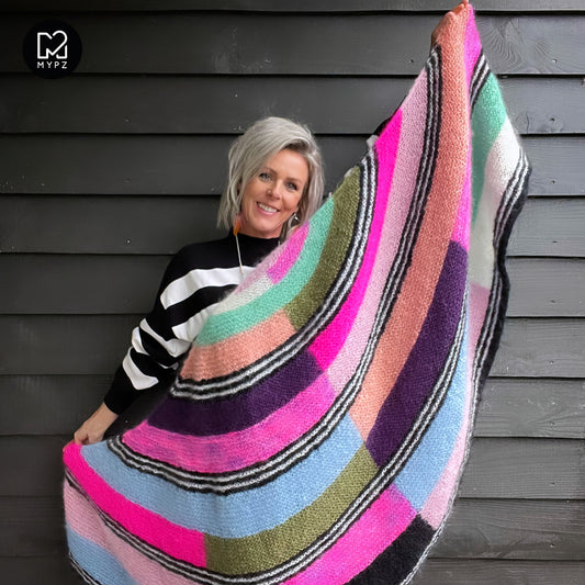 Knitting Kit - Big Cosy Cuddle Mohair Shawl No6 (ENG-NL)