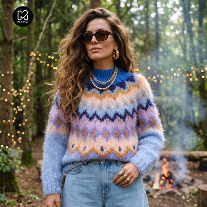 Strickset – MYPZ Chunky Topdown Mohair-Pullover Heidelbeere Nr.12 (ENG-DE-NL-ES-FR-IT-DA-SV-NO)