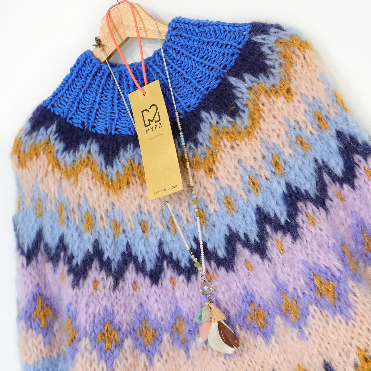 Strickset – MYPZ Chunky Topdown Mohair-Pullover Heidelbeere Nr.12 (ENG-DE-NL-ES-FR-IT-DA-SV-NO)