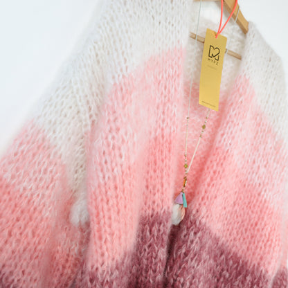 Strickset – MYPZ Chunky Mohair Cardigan Gradient Melon No. 15