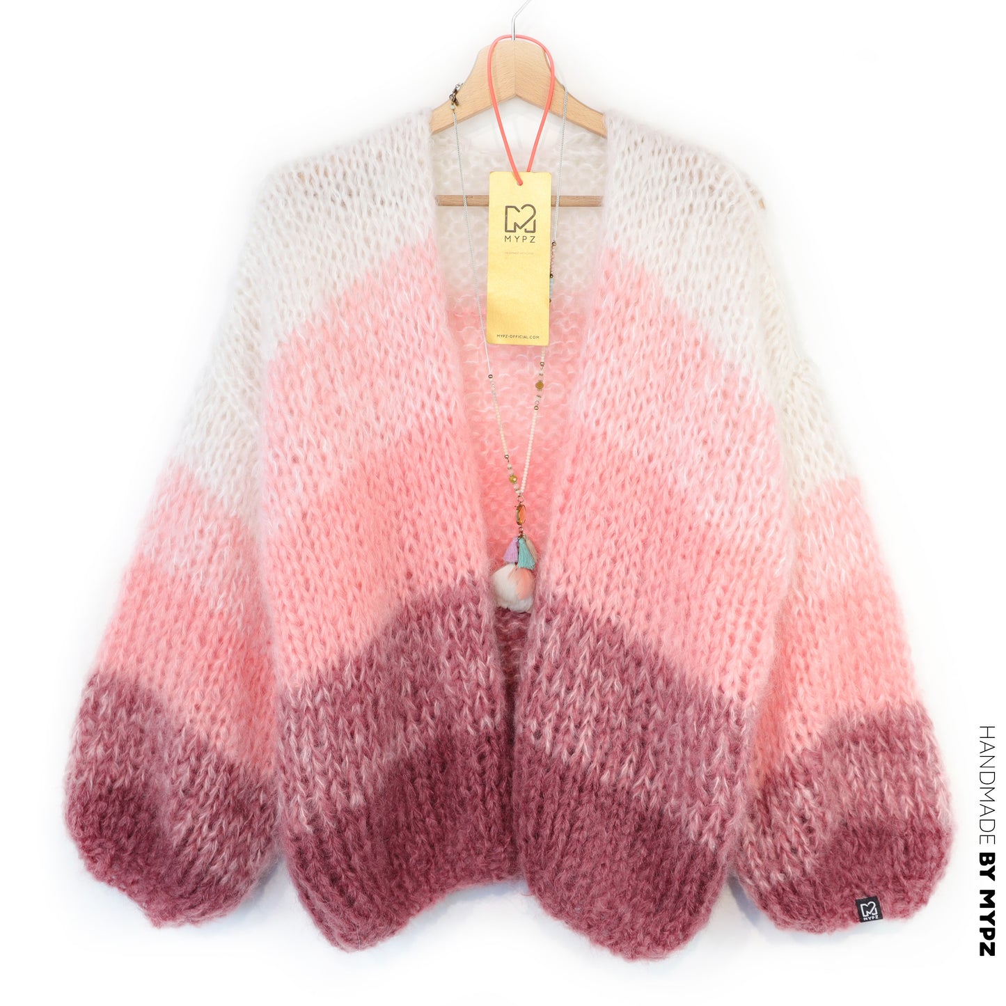 Strickset – MYPZ Chunky Mohair Cardigan Gradient Melon No. 15