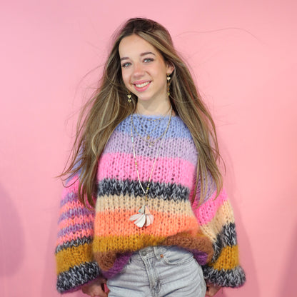 Strickset – MYPZ Basic Chunky Pullover Candy Heat No15 (ENG-NL-DE)