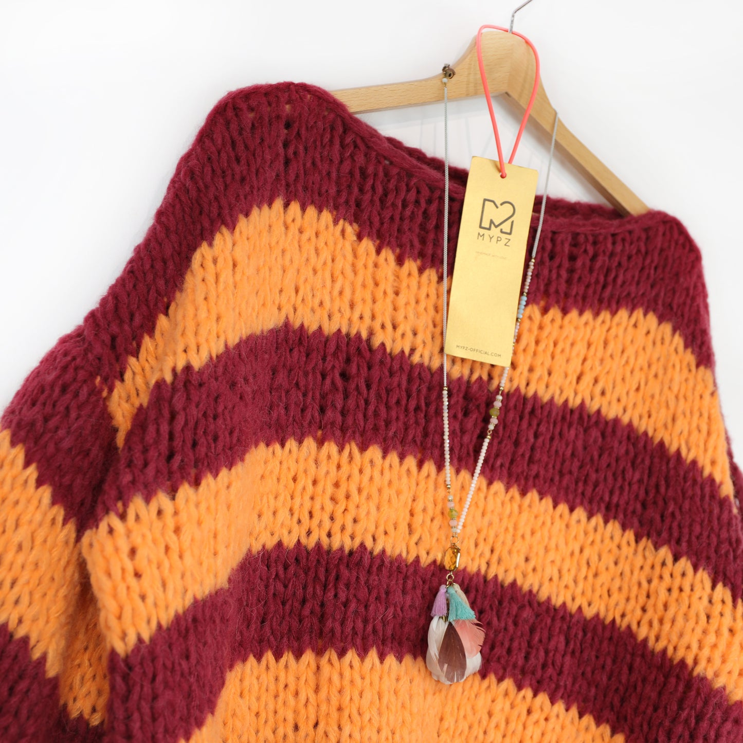 Strickset – MYPZ Chunky Alpaca Pullover Merlot No15 – Beginner (ENG-NL-DE)