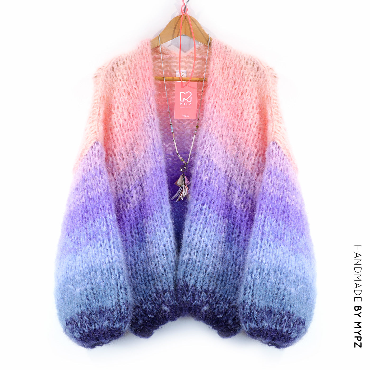 Strickanleitung – MYPZ kurze chunky mohair cardigan Blue Sky No15 (ENG-NL-DE)