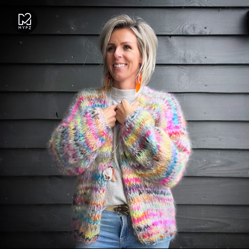 MYPZ Chunky Mohair Scrapyarn Cardigan